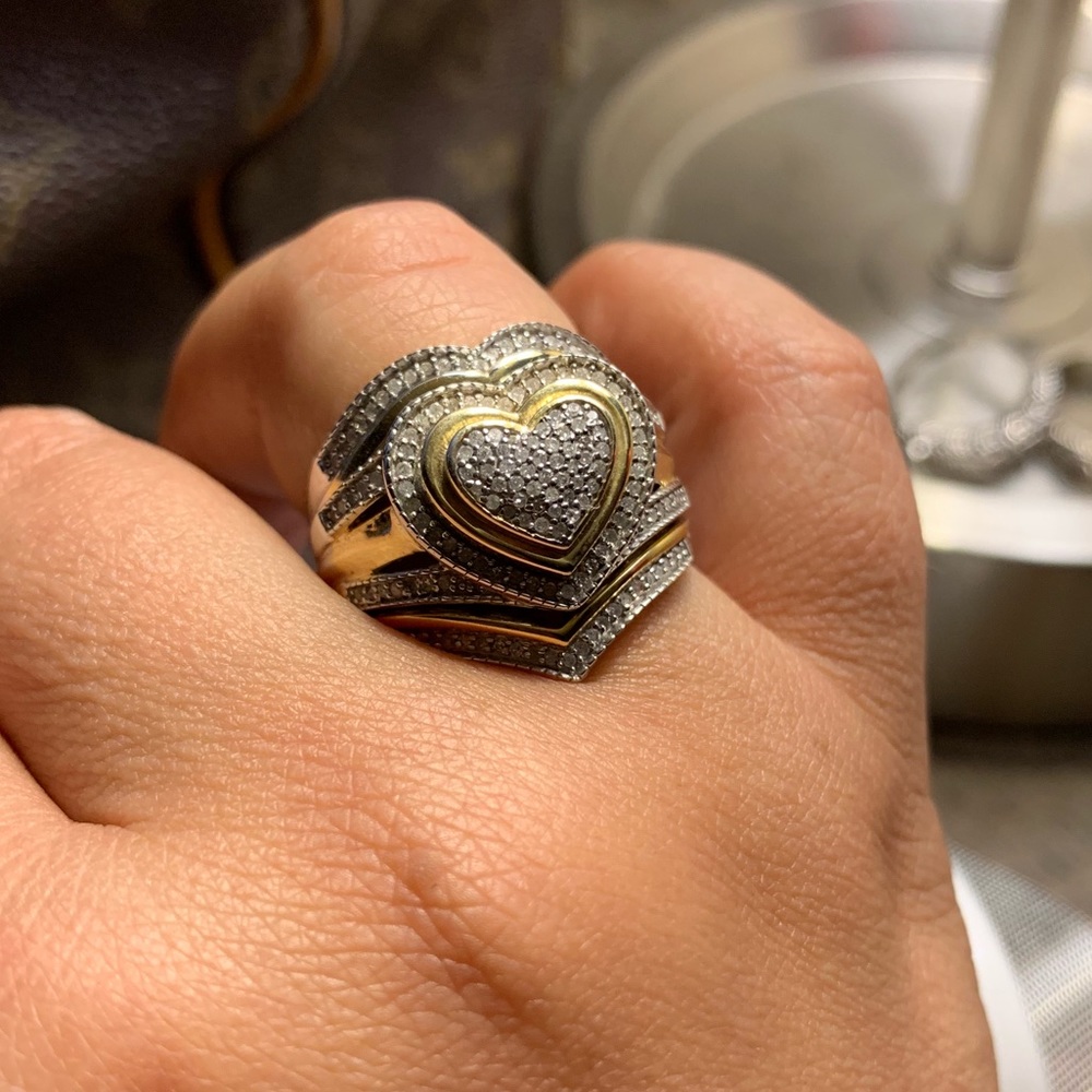 Genuine Diamond heart ring